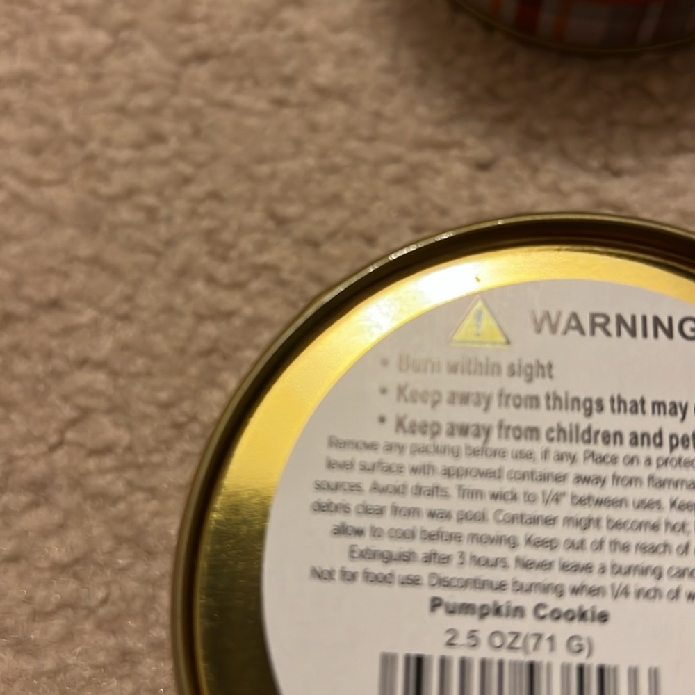 New 4 pumpkin cookie candles Can - Picture 5 of 5